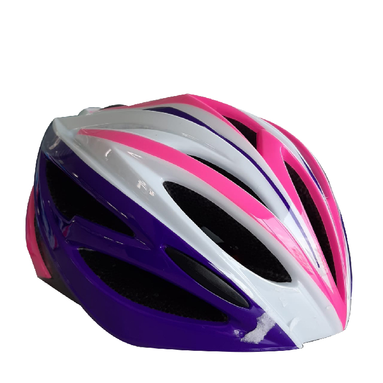 Bicycle Helmet, SK324 Purple-White-Pink